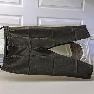 Lou & Grey  Forest Green Elastic Band Canvas Pants w/ Pockets